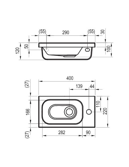 Ravak izlietne roku mazgāšanai Chrome - 13 Ravak izlietne roku mazgāšanai Chrome - 13