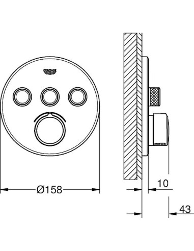Grohe dušas jaucējkrāns Grohtherm SmartControl 29146000 - 3