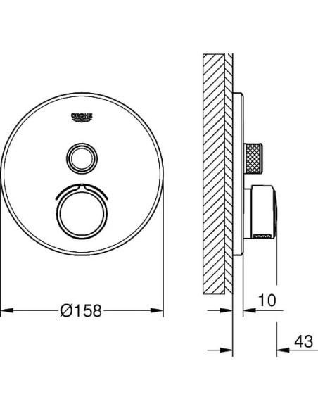 Grohe dušas jaucējkrāns Grohtherm SmartControl 29144000 - 3 Grohe dušas jaucējkrāns Grohtherm SmartControl 29144000 - 3