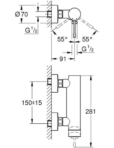 Grohe dušas jaucējkrāns Essence New 33636GN1 - 3