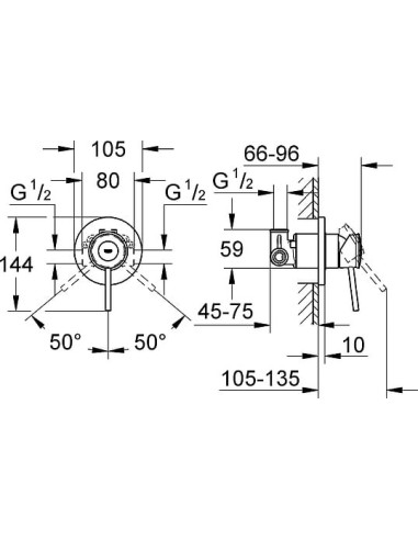 Grohe dušas jaucējkrāns BauClassic 29048000 - 3
