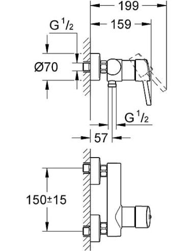Grohe dušas jaucējkrāns Concetto 32210001 - 11