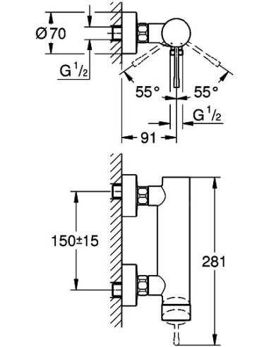 Grohe dušas jaucējkrāns Essence New 33636DA1 - 3