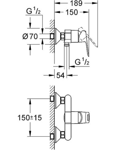 Grohe dušas jaucējkrāns BauLoop 23340000 - 3