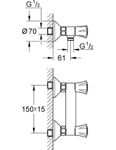 Grohe dušas jaucējkrāns Costa 26330001 - 4