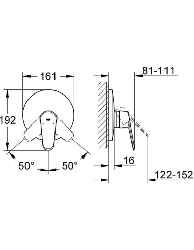 Grohe dušas jaucējkrāns Eurodisc Cosmopolitan 19549002 - 3