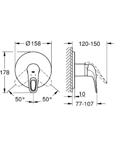 Grohe dušas jaucējkrāns Eurostyle New 24048003 - 3