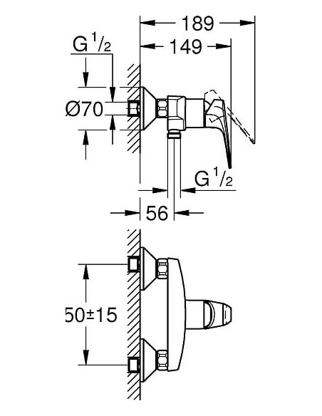 Grohe dušas jaucējkrāns BauFlow 23632000 - 3