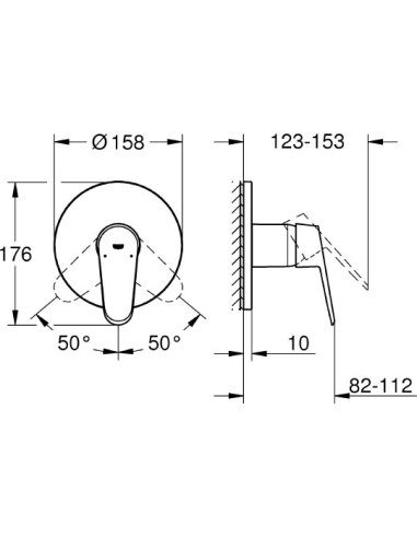 Grohe dušas jaucējkrāns Eurodisc 24055002 - 3