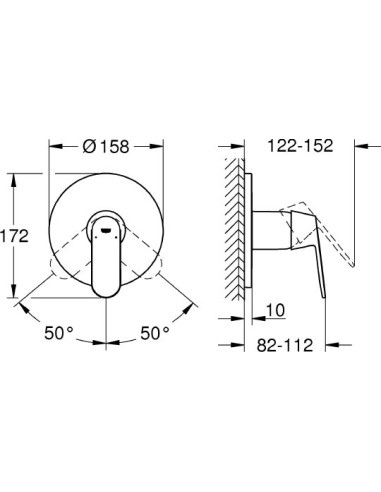 Grohe dušas jaucējkrāns Cosmopolitan 24044000 - 3