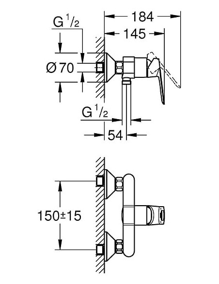 Grohe dušas jaucējkrāns BauLoop 23634000 - 3