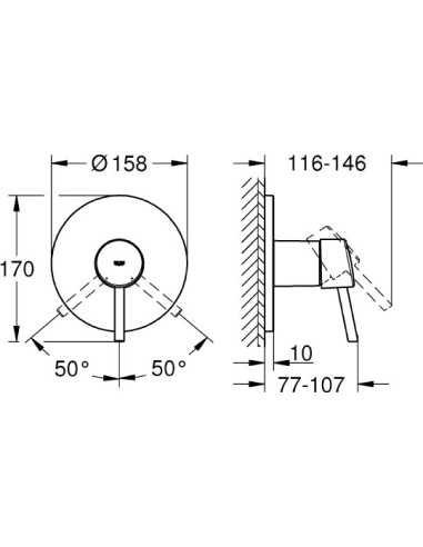 Grohe dušas jaucējkrāns Concetto 24053001 - 3