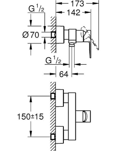 Grohe dušas jaucējkrāns Lineare New 33865001 - 3