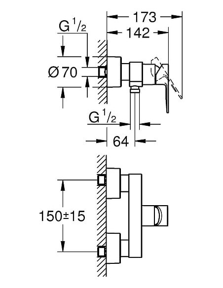 Grohe dušas jaucējkrāns Lineare New 33865001 - 3 Grohe dušas jaucējkrāns Lineare New 33865001 - 3