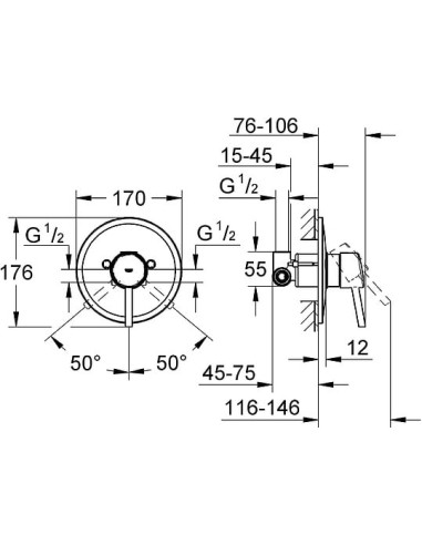Grohe dušas jaucējkrāns Concetto 32213001 - 5
