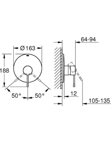 Grohe dušas jaucējkrāns Essence 19286001 - 3