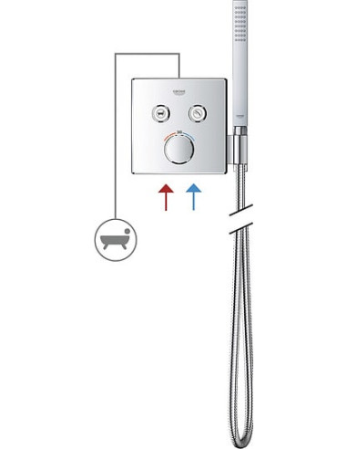 Grohe termostata jaucējkrāns dušai Grohtherm SmartControl 29125000 - 8