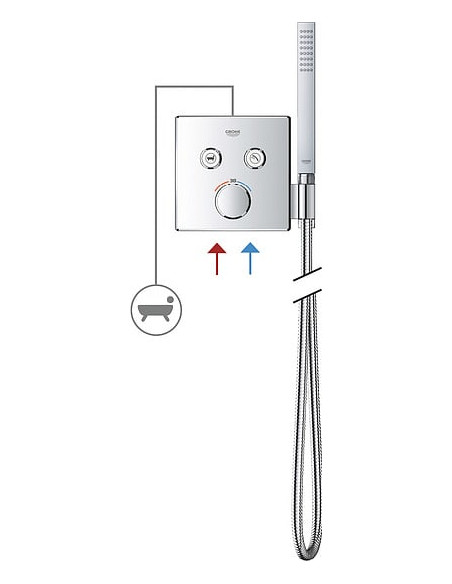 Grohe termostata jaucējkrāns dušai Grohtherm SmartControl 29125000 - 8