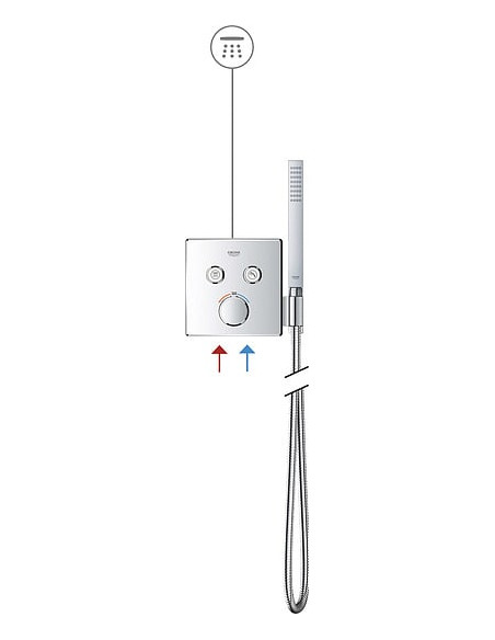 Grohe termostata jaucējkrāns dušai Grohtherm SmartControl 29125000 - 9