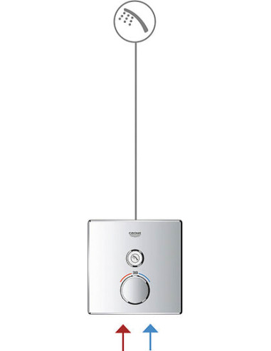 Grohe termostata jaucējkrāns dušai Grohtherm SmartControl 29123000 - 9