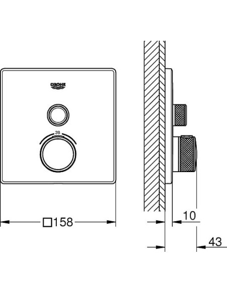 Grohe termostata jaucējkrāns dušai Grohtherm SmartControl 29123000 - 12