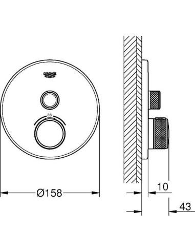 Grohe termostata jaucējkrāns dušai Grohtherm SmartControl 29118000 - 4