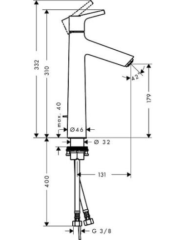 Hansgrohe izlietnes jaucējkrāns Talis S 72031000