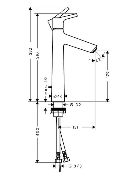Hansgrohe izlietnes jaucējkrāns Talis S 72031000