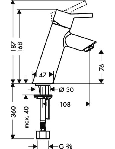 Hansgrohe izlietnes jaucējkrāns Talis 32041000