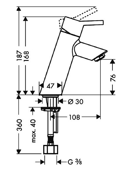 Hansgrohe izlietnes jaucējkrāns Talis 32041000