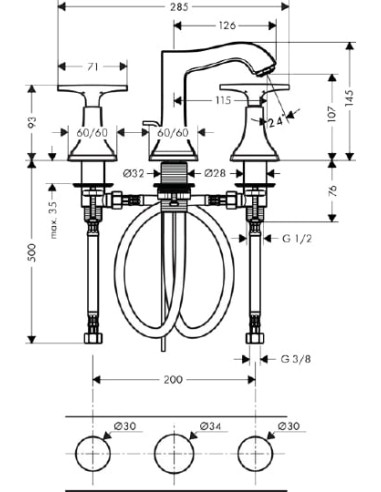 Hansgrohe izlietnes jaucējkrāns Metropol...