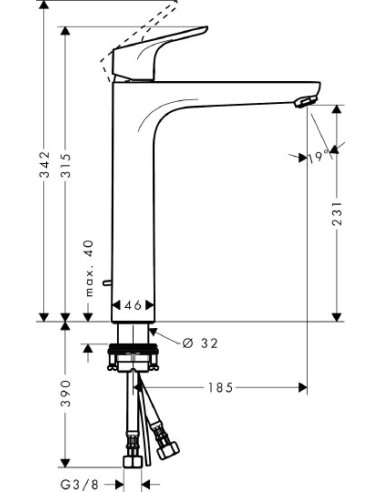 Hansgrohe izlietnes jaucējkrāns Focus 31531000