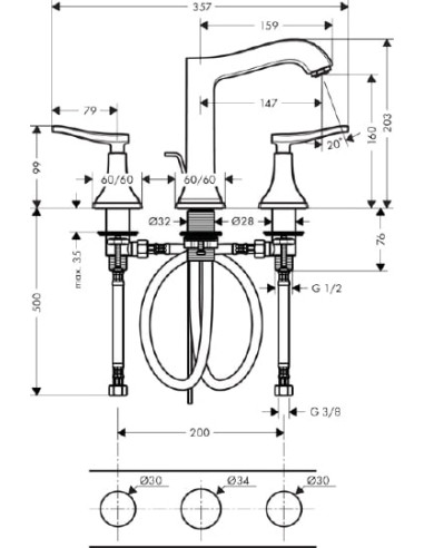 Hansgrohe izlietnes jaucējkrāns Metropol...