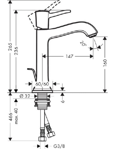 Hansgrohe izlietnes jaucējkrāns Metropol...