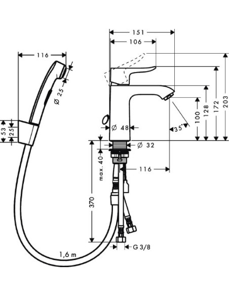 Hansgrohe izlietnes jaucējkrāns Metris 31285000