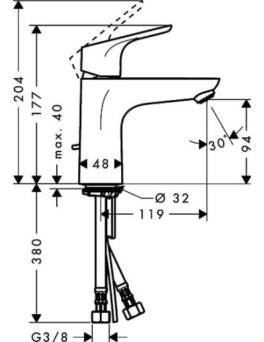 Hansgrohe izlietnes jaucējkrāns Focus E2 31517000