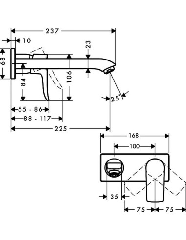 Hansgrohe izlietnes jaucējkrāns Metris 31086000