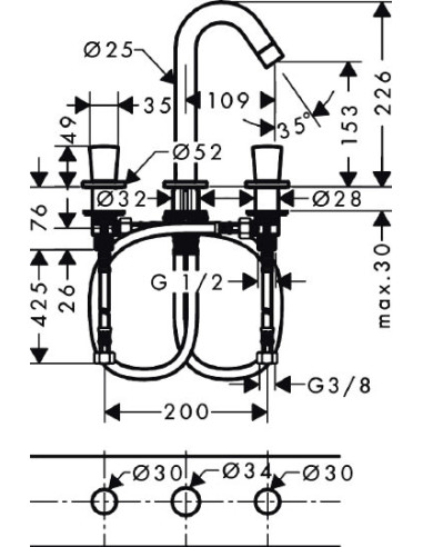 Hansgrohe izlietnes jaucējkrāns Logis 71133000