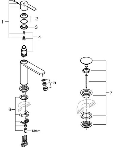 Grohe izlietnes jaucējkrāns Lineare New 23106DC1 - 4
