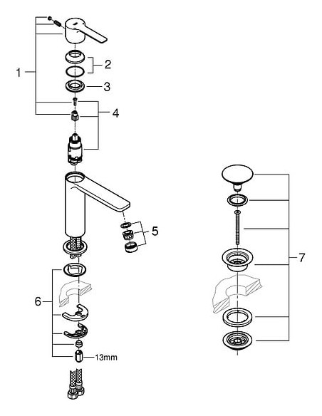 Grohe izlietnes jaucējkrāns Lineare New 23106DC1 - 4 Grohe izlietnes jaucējkrāns Lineare New 23106DC1 - 4