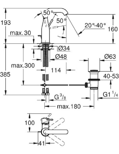 Grohe izlietnes jaucējkrāns Essence New 23462A01 - 4