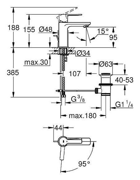 Grohe izlietnes jaucējkrāns Lineare New 23790001 - 6 Grohe izlietnes jaucējkrāns Lineare New 23790001 - 6