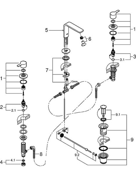 Grohe izlietnes jaucējkrāns Lineare New 20304001 - 4 Grohe izlietnes jaucējkrāns Lineare New 20304001 - 4