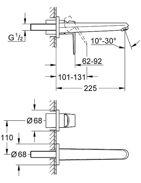 Grohe izlietnes jaucējkrāns Eurodisc Cosmopolitan 19974002 - 3