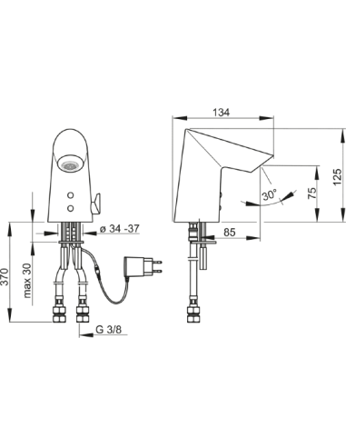 Oras izlietnes jaucējkrāns Optima 1724FT