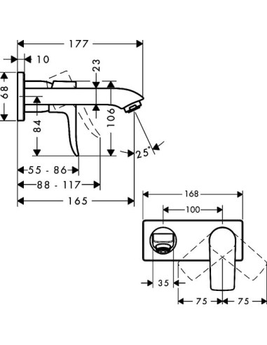 Hansgrohe izlietnes jaucējkrāns Metris 31085000