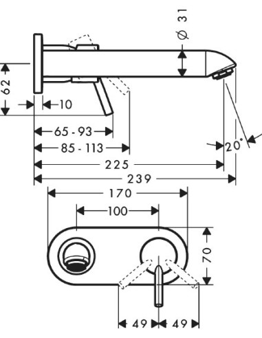 Hansgrohe izlietnes jaucējkrāns Talis 31611000