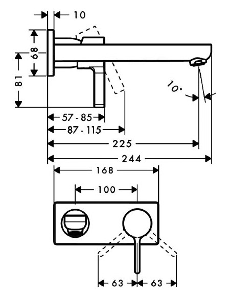 Hansgrohe izlietnes jaucējkrāns Metris S 31163000