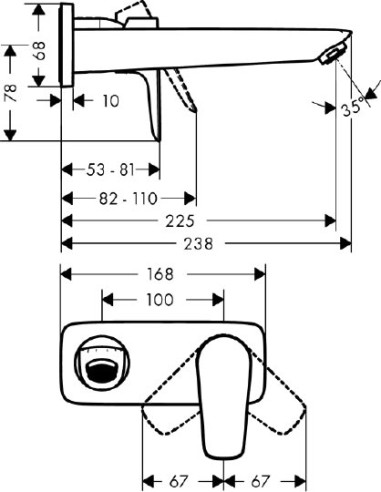 Hansgrohe izlietnes jaucējkrāns Talis E 71734000