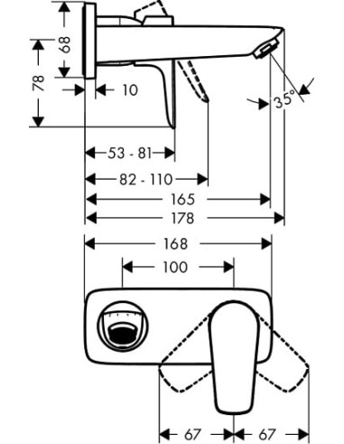Hansgrohe izlietnes jaucējkrāns Talis E 71732000
